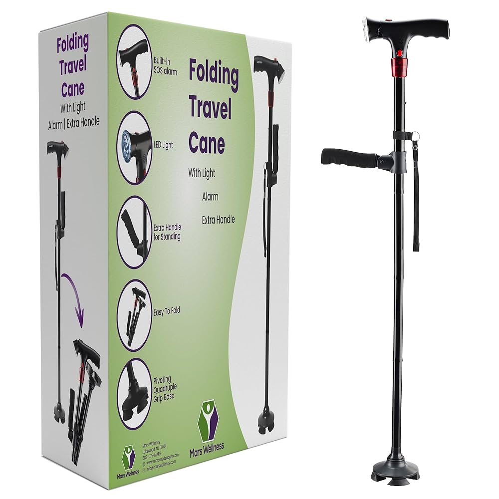 Amazon.com: Premium Travel Lightweight Folding Walking Cane